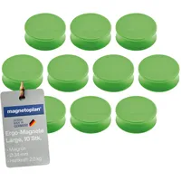 Magnetoplan Ergo-Magnete, large, Maigrün, Pack a 10 Stück