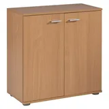 Kommode SOLO, Buche Dekor - B 71 cm - 2 Türen - 1 Einlegeboden