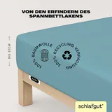 schlafgut Easy Jersey 120 x 200 - 130 x 200 cm petrol mid
