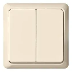 Elso 242514 Doppeltaster 10A RENOVIERUNG komplett Steckklemme reinweiß