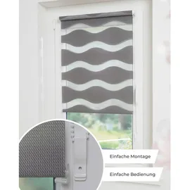 GARESA Doppelrollo Welle 100 x 150 cm grau