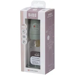 Bibs Babyflasche aus Glas 120 ml Komplettset Sage 0+ Monate