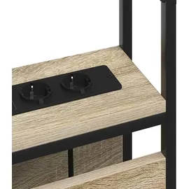 vidaXL Stauraum-Kopfteil mit Regal Sonoma Eiche 200 cm Holzwerkstoff