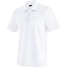 Maier Sports Poloshirt MAIER SPORTS "Ulrich", Herren, Gr. 5XL, weiß, 100% Polyester, Rundhals, Shirts, Herren Polo kurzarm, leichtes Shirt, Funktionsshirt mit Kragen Reg Fit