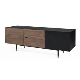 WoodMan Jugend Kommode 150 x 52 x 45 cm Braun/Schwarz