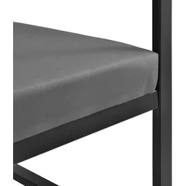 [casa.pro] Lerum Gartenstuhl 70 x 60 x 70 cm schwarz 2 St.