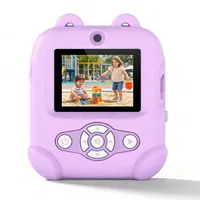 Dpofirs Kinderkamera-Sofortdruck, 48 MP 1080P Kinder-Sofortbildkameras, die Fotos Drucken, Digitalkamera mit 1080P-Videos, MP3 (Purple)