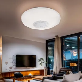 GLOBO Deckenleuchte 1x LED 21W verspiegelt weiß