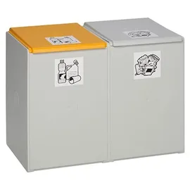 Proregal Robustes Abfall- und Wertstoffsammelsystem 60 l Grau