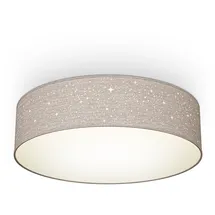 B.K.Licht Deckenleuchte Sterndekor 1 E27 rund taupe