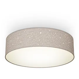 B.K.Licht Deckenleuchte Sterndekor 1 E27 rund taupe