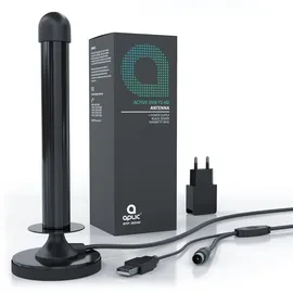 Aplic DVB-T2 HD Antenne aktiv - Digitale HDTV Stabantenne Zimmerantenne Verstärkerantenne - 4 m Kabel USB und Koaxialstecker inkl. USB Netzteil