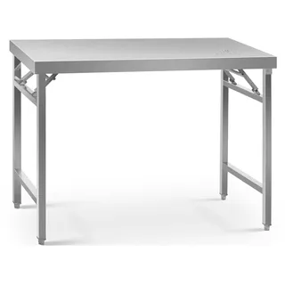 Royal Catering Arbeitstisch Edelstahltisch Edelstahl klappbar höhenverstellbar 70x120cm 210 kg