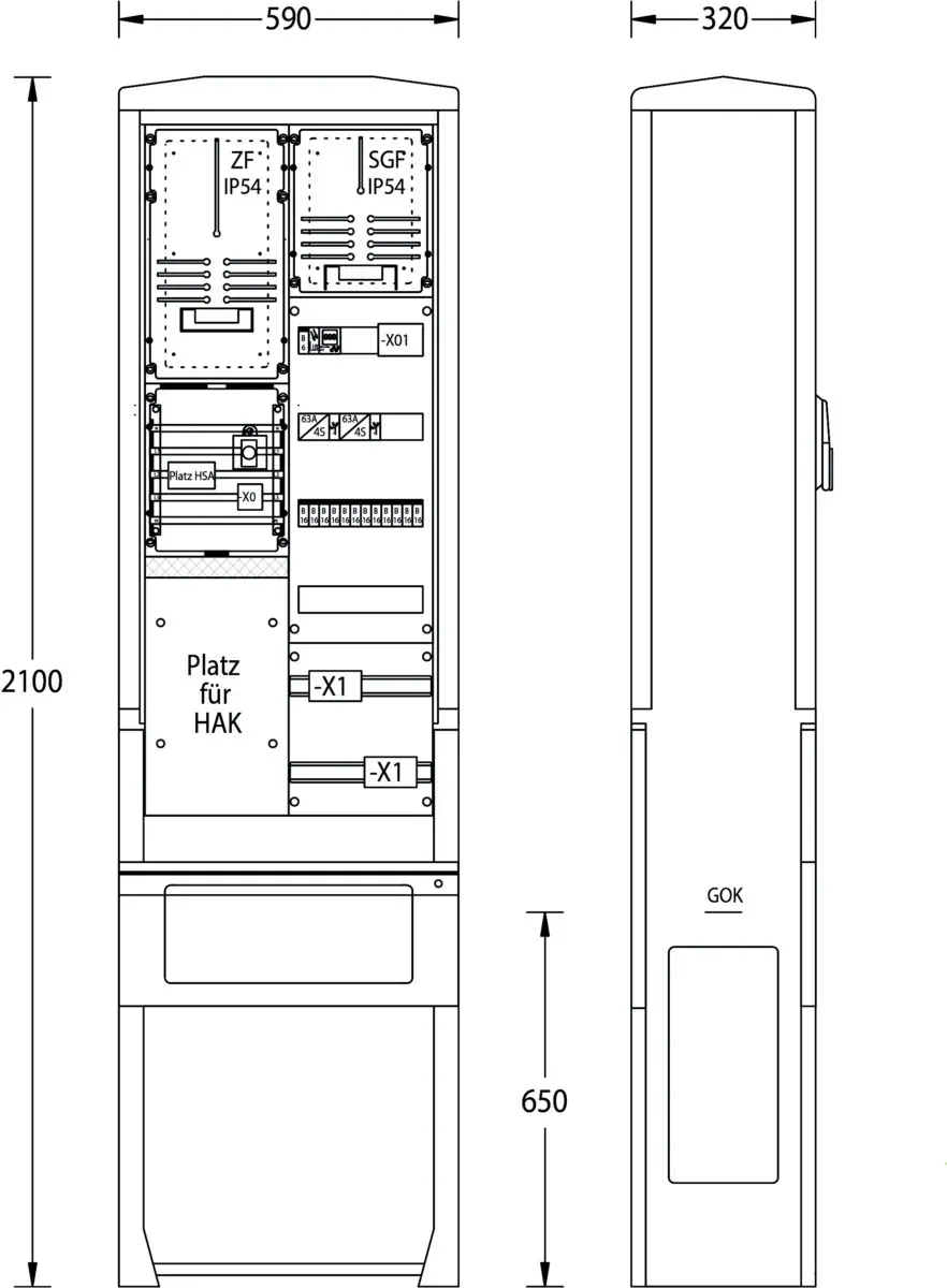 uesa Straßenbeleuchtungssäule SBS4GTSG Bayernwerk
