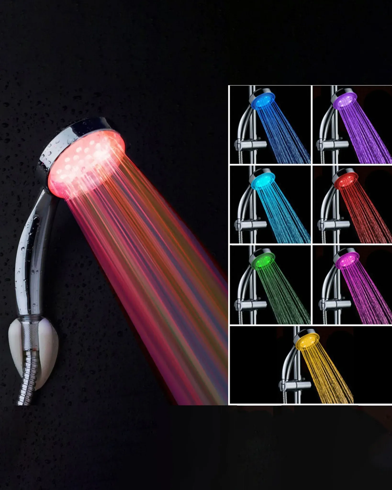 Duschkopf LED Farbwechsel RAINBOW