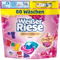 Weißer Riese Color Trio-Caps Aromatherapie Floral Sensation (80 Wäschen), Waschmittel mit Orchidee, Colorwaschmittel mit intensivem Dufterlebnis