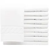 ZOLLNER Zopfmuster Handtuchset 10-tlg. weiß