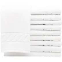 ZOLLNER Zopfmuster Handtuchset 10-tlg. weiß