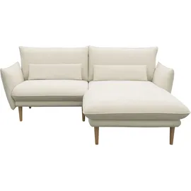 DOMO collection Eckcouch Polyester L-Form 3-Sitzer Beige