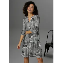 Aniston CASUAL Sommerkleid, im Folklore-Look Aniston CASUAL schwarz-weiß 36
