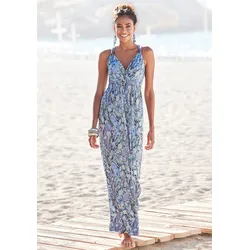 Maxikleid, mit Paisleydruck und verstellbarem Ausschnitt, Sommerkleid, Gr. 42 - N-Gr, blau-bedruckt, , 48732307-42 N-Gr