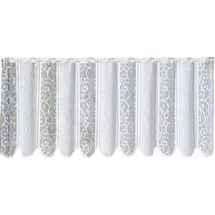 WECKBRODT Scheibengardine WECKBRODT "Prag", weiß, B:75cm H:78cm, Jacquard, Polyester, Gardinen, Bistro, Jacquard, strukturiert, gebogt, nach Maß, Gardine, Store