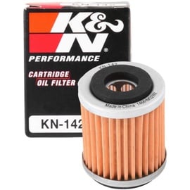 K&N Powersports Ölfilter - Kartusche 38x47mm kompatibel mit Yamaha, TM (KN-142) Rot