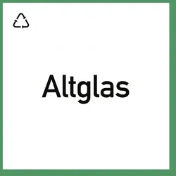 Wertstoffkennzeichnung "Altglas", Kunststoff, 300x300 mm