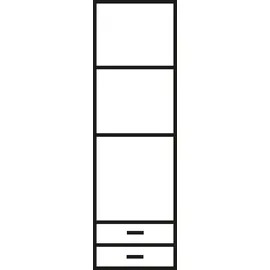 Priess Wäscheschrank Barcelona 48 x 193 x 36 cm Weiß