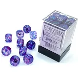 Chessex Nebula 12mm d6 Nocturnal/Blue Luminary Dice Block
