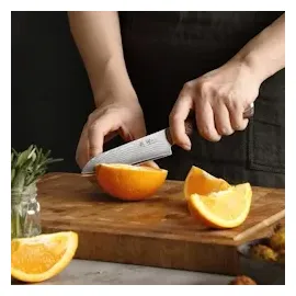 Wakoli EDIB 3er Damastmesserset I Holzbox I 8 – 17cm Klinge I mit Messerblock