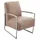 K+W Komfort & Wohnen Cocktailsessel K+W KOMFORT & WOHNEN, beige (sand), B:62cm H:77cm T:83cm, Sessel, Cocktailsessel, mit bezogenen Armlehnen, Gestell in Metall Edelstahloptik