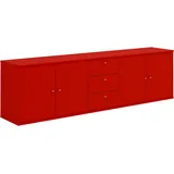 Hammel Furniture Sideboard HAMMEL FURNITURE "Mistral, Hochwertig Schrank, hängend/stehend montierbar", rot, B:220cm H:61cm T:42cm, Sideboards, mit Türen und Schubladen, B: 220 cm, anpassungsbar Designmöbel