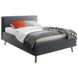 Meise Möbel Polsterbett Mattis mit Bettkasten grau ¦ Maße cm B: 160 H: 105