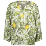 Cartoon Bluse Grün/Weiß 44
