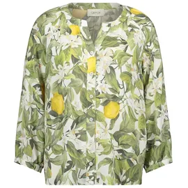 Cartoon Bluse Grün/Weiß 44