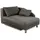 JOB Recamiere Stoff 1-Sitzer Braun
