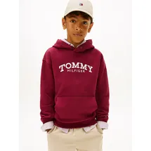 Tommy Hilfiger Regular fit Hoodie aus Baumwoll-Mix, Bordeaux, 176