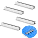 Warmfay Solarpanel Halterung Kit 30cm, Solarmodul Alu Befestigungssystem Trapezblech Photovoltaik 4 Stück Befestigungsschiene, PV Trapezblech Befestigung Einfache Führungsschienen