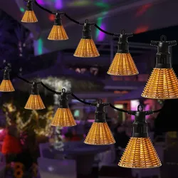 LED Lichterkette AMELIE - 10 beleuchtete Lampenschirme - L: 4,5m - koppelbar bis...