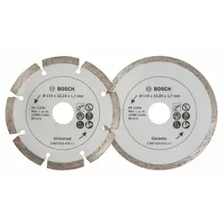 Diamanttrennscheibe für Fliesen und Baumaterial, Durchmesser: 115mm, 2er-Pack