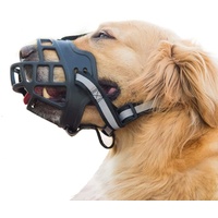 DUTTY Maulkorb für Hunde, hohl und atmungsaktiv, Anti-Bellen, Vermeidung von versehentlichen Einnahmen, weich, verstellbar (S)