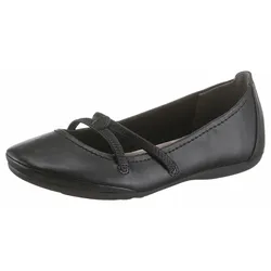 Ballerina »Caterina«, Flats, Festtagsmode, Slipper mit Gummizugriemchen, Gr. 42 (8), schwarz, Schuhe, 895723-42