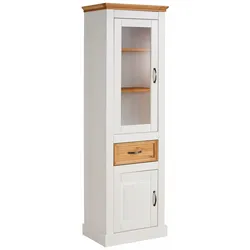 Vitrine HOME AFFAIRE "Selma", weiß (weiß, natur), Schränke, Höhe 180 cm