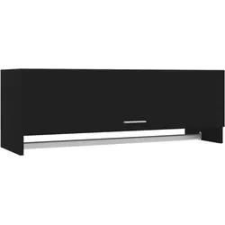 vidaXL Kleiderschrank Schwarz 100x32,5x35 cm Holzwerkstoff