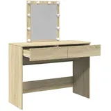 vidaXL Schminktisch mit LED-Beleuchtung Sonoma-Eiche 100x40x130 cm