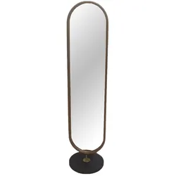 riess-ambiente Standspiegel PORTRAIT 175cm gold Eisen schwarzer Marmorfuß handmade