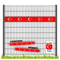 Zaunzu Sichtschutzstreifen Fanartikel Türkei für Doppelstabmatten Akzentstreifen