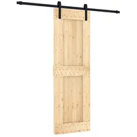 vidaXL Schiebetür rechts 70 x 210 cm Braun/Schwarz