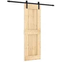 vidaXL Schiebetür rechts 70 x 210 cm Braun/Schwarz